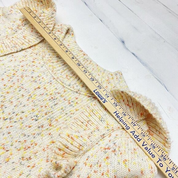 Universal Thread Confetti Ruffle Crew Neck Pullover Sweater Ivory Women's Sz 2X - Picture 10 of 12